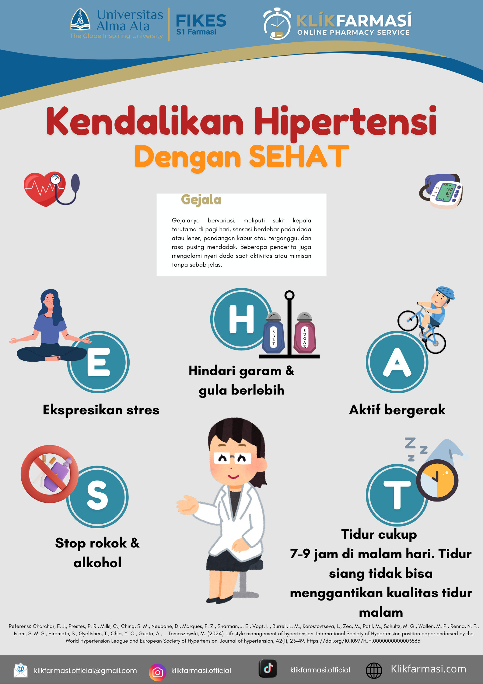 Kendalikan Hipertensi dengan SEHAT - Materi edukasi hipertensi untuk download